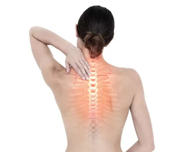 sāpes mugurkaula krūšu daļā ar osteohondrozi